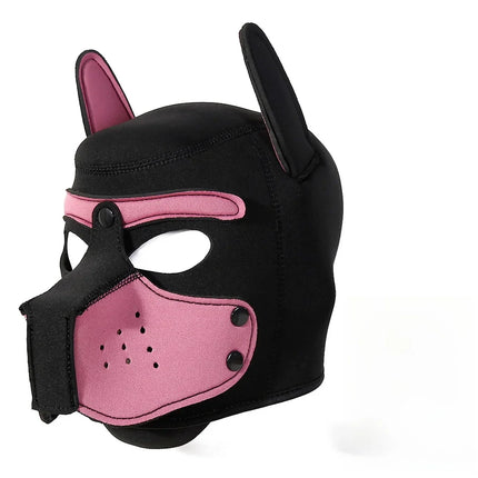 Adjustable Neoprene Puppy Play Hood Mask Pet Roleplay Padded Dog Head Mask BDSM Bondage Gear Adult Fetish Sex Toy for Men Women