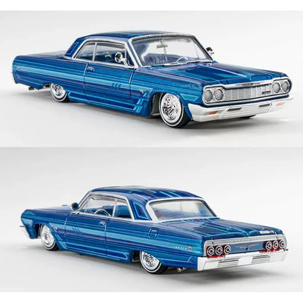 97M 1/64 Scale Impala 1964 Impala SS LowRider Jumping Car Alloy Model Collection Decoration Decorative Piece
