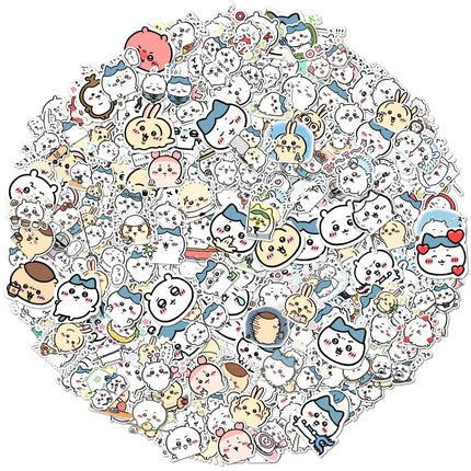 100pcs Chiikawa Stickers Cute DIY Waterproof Vinyl Scrapbook Water Cup Lovely Cartoon Anime Phone Case Sticker Kids Gift Toy