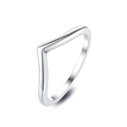 Original 925 Sterling Silver Ring Love Heart Wishbone Moon Sun Rings Crystal Rose Gold For Women Wedding Gift Luxury Jewelry