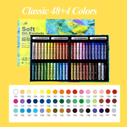 Kuelox Soft Oil Pastel 24/36/48 Solid Paint Stick Washable Drawing Classic Macaron Morandi Artist Crayon For Gift Art Supplies