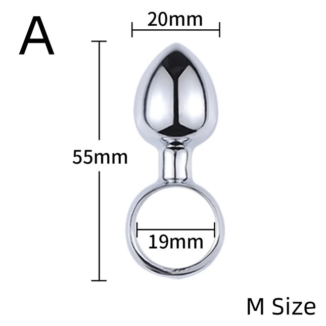 Exotic Accessories Metal Anal Plug With Pull Ring Adult Sex Products Anus Dilator Ass Stuff Tail Bdsm Erotic Games Novel Toys