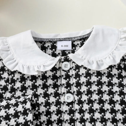 Baby Girls Spring Autumn Clothes Long Sleeve Plaid Jacket and Skirt  Fashion Korean Suit Kids Outfits Two Piece Skirt Set 6M-3Y