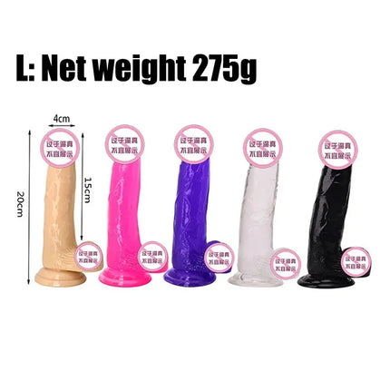 Soft Jelly Dildo Testis Realistic Anal Dildo Penis Suction Cup Male Dick Female Masturbation Fidget Toys Sex Toys for Woman