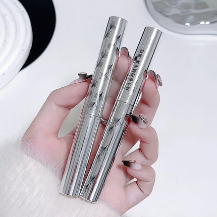 Steel Tube Mascara-Special Spiral Brush,Waterproof LongLasting Silk Fiber Mascara,keep Each Eyelash Curled for aLong Time Makeup