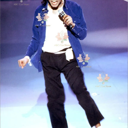 Michael Jackson the Way You Make Me Feel Blue Shirt Proformance Collection Show