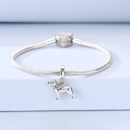 Hot Sale 925 Sterling Silver Puppy Beads & Teddy & Golden Retriever Dangle Charm Fits Bracelet Beloved Pet Pendant Gifts