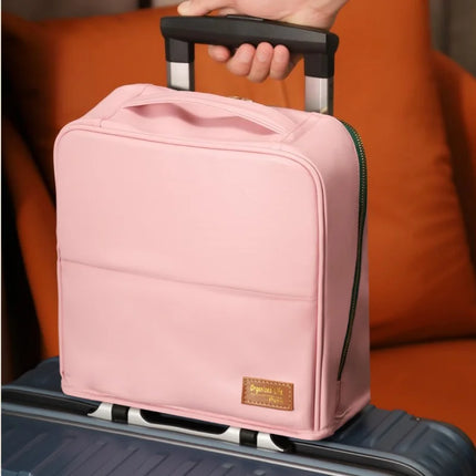 2025 New PU Stand Up Makeup Bag Large Capacity Waterproof Makeup Storage Bag Large Opening Travel Toilet Bag