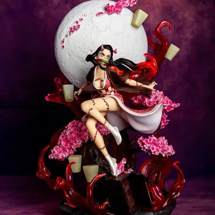 31cm Demon Slayer Kamado Nezuko Anime Girl Figure Model Gk Large Statue Boys Collection Desktop Decoration Ornament Toys Gifts
