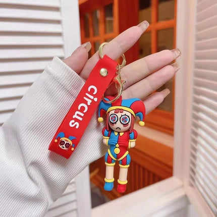 Magic Digital Circus Keychain Cross-Border Pamney Clown Rabbit Doll Doll Bag Car Keychain blocks  конструктор