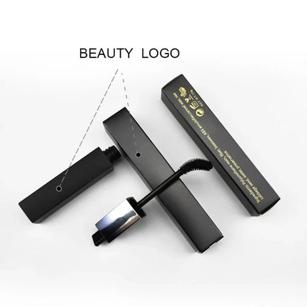 Black Box Square Tube Can Bend Thick Lengthening Waterproof Mascara Private Label Custom Sexy Eye Makeup Bulk