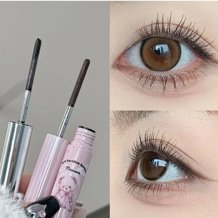 QIBEST 4D Silk Fibre Mascara Curling Thick Ultra-fine Brush Eyelash Extension Black Brown Waterproof Mascara Women Eye Cosmetics