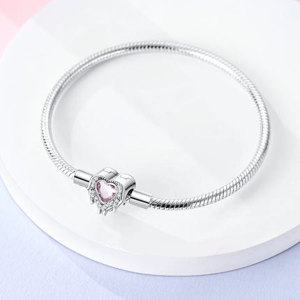 925 Sterling Silver Bracelets 17-20CM Original Leaf Clover Butterfly Heart Bracelet Fit DIY Charms Beads Fashion Women Jewelry