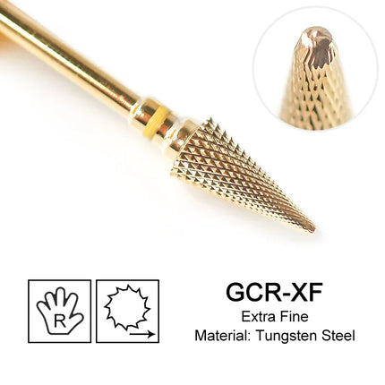 Nail Drill Bits Carbide Large Cone Electric Milling Cutter Gel Polish Remover Grinding Tools DIY Accessories Supplies