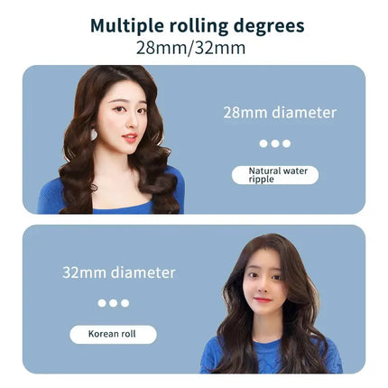 32MM 28MM Curling Iron Voluminous Curls Hair Styler Fast Heating 4 Heat Settings Dual Hair Care Low Power Safe Styling Tool