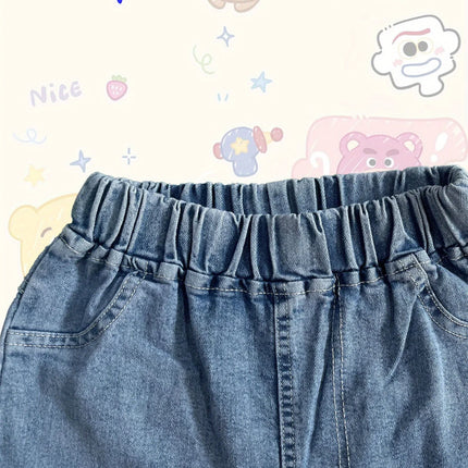 2026 Disney Stitch Girls Straight Pants. Soft, breathable elastic-waist casual lounge trousers for all-season daily wear.