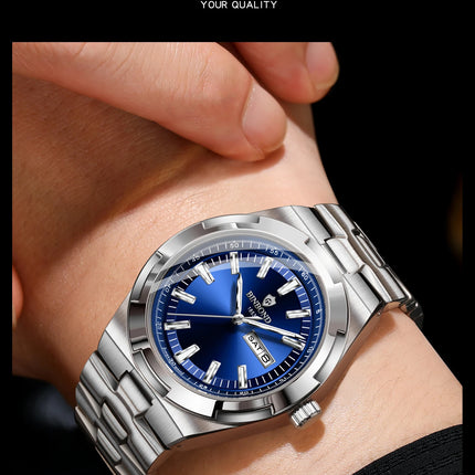 BINBOND New Luxury Quartz Men's Wristwatch Sport Men Watches Waterproof Luminous Date Week Stainless Steel Men's Watch Male Reloj