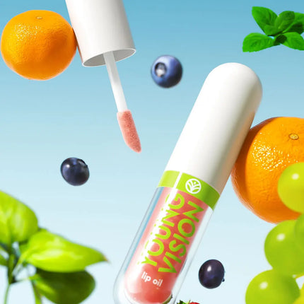 YOUNG VISION 6-Color Refreshing Fruit Flavored Moisturizing Lip Oil Set Colorful, Hydrating, and Moisturizing Lip Gloss