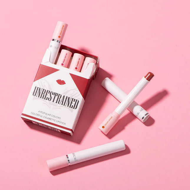Colors Cigarettes 4 Lasting Stick Waterproof Pack Lip Set Lipstick Long Matte Lipstick Transparent Lipstick Valentine's Day Gift