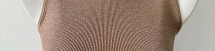 Korean Sle Knitted Vest Women's Base Layer Tank Top Svel f High Collar Spring Autumn Winter Inner And Outer Wear