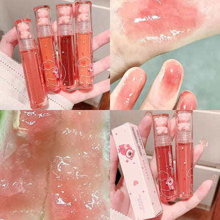 Mirror Lip Glaze - Glossy Lip gloss,Moisturizing Non-stick Cup Nude Lipstick High Pigmented Liquid Lipstick Lip Cosmetic Makeup