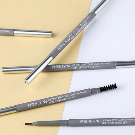 Ultra Fine Double Ended Eyebrow Pencil Waterproof Sweatproof Long Lasting Natural Hair Like Strokes Beginner Friendly with Brush