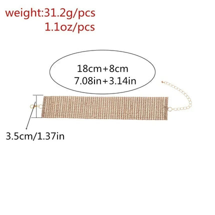 1 Pcs Sexy Wide Anklets Fully Diamond Foot Chain Nightclub Jewelry Dance Summer Beach Barefoot Chain Jewelry for Women