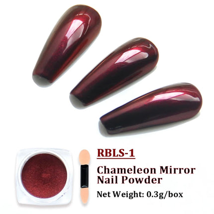 Aurora Mirror Glitter Nail Art Powder Ice Chameleon Rubbing Pigment Dust Sparkly Charm Nails Design Accessory DIY Decorations