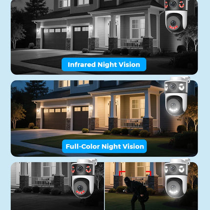 OKAM PRO APP 5G Wi-Fi IP Camera HD 10MP Dual-Lens Camera PTZ Color Night Vision Two-Way Intercom Motion Tracking AI Smart Camera