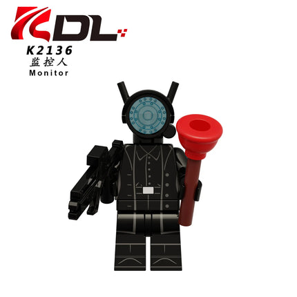KDL821 KDL822 KDL823 KDL826 Toilet Man TV Man Building Blocks Miniature Ornament Toy Micro Ornament Model Assembly Kit
