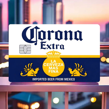 C-Corona E-Extra Beer Anime Sticker Film Skin Cover For Credit Card Debit Bank Card 1 Set Of 4 Pcs