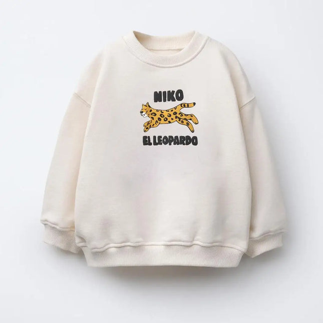 Kids Fashion Casual Costume Round Neck Tops Outer Wear Boys Baby Lovely Simple Versatile Hoodies 2025 New Spring Autumn Clothes