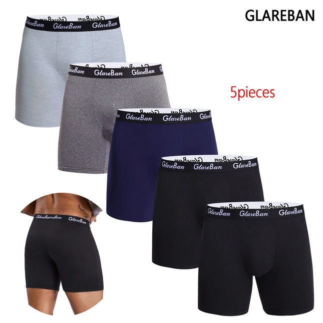 5pcs Set Mid-Long Boxer Shorts Halloween Underwear Male Underpants for Men Homme Boxershorts Slips Soft Panties Brand Sexy