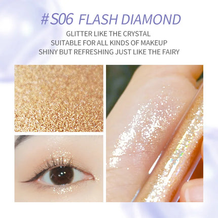 FOCALLURE-Liquid Eyeshadow Glitter for Eyes, Cosmetics Eyeliner with Sparkles, Shiny Shadows, Professional Makeup