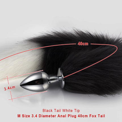 Sex Shop 5 Sizes Metal Butt Plug Fetish Fox Tail Intimate Toys Bdsm Anal Extender Dilator Products Erotic Games Goods For Adults
