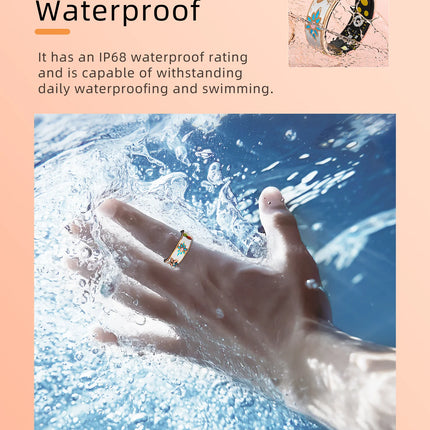 2026 R18 Smart Ring Color Enamels Women Female Stainless Steel Fashion Finger Ring IP68 Waterproof Smartring Fitness Tracker