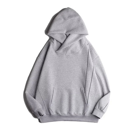 Autumn Men's Windbreaker Turtleneck Hooded Sweatshirts New Japanese Ninja Hoodies Women Line Print Oversized Y2K Vintage Hoodie