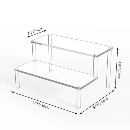 1pcs Multi-Layer Acrylic Display Stand Cake Display Rack High Transparent Trapezoidal Storage Shelf Perfect for Dessert Cupcake