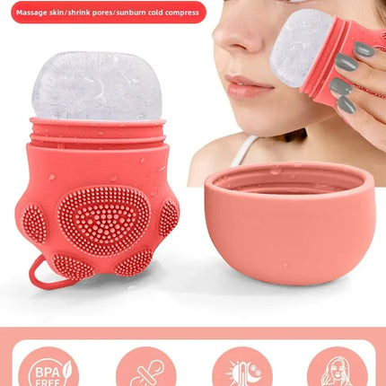 Silicone Ice Face Roller Facial Cube Roller Trays Beauty Lifting Massage Ball Contouring Treatment Reduce Acne Skin Care Tool