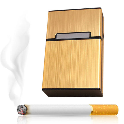 Aluminum Cigarette Case Portable 20 Cigarette Holder Stylish Metal Smoke Storage Box Container for Home & Business Use