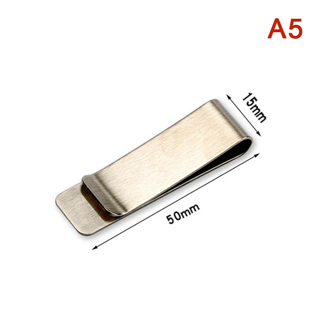 High Quality Stainless Steel Metal Money Clip Fashion Simple Silver Dollar Cash Clamp Holder Bill Clamp for Men Women