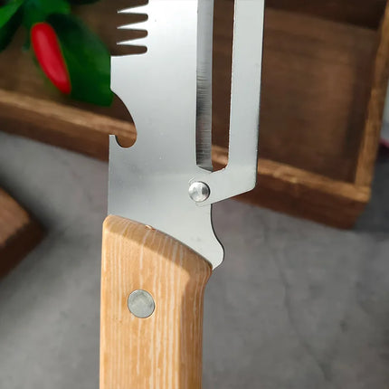 3-in-1 Stainless Steel Peeler & Scallion Shredder with Bottle Opener for Peeling and Slicing Fruits and Vegetables Kitchen Tool