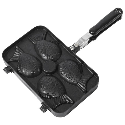 Non-Stick Taiyaki Cake Maker Four Fish Shaped Fry Pan Waffle Molds DIY Takoyaki Cake Oven Breakfast Machine Waffle Maker