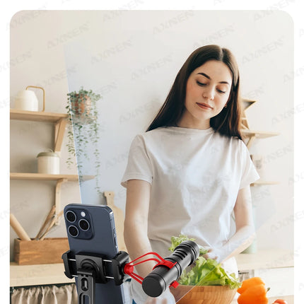 P05 AI Follow Gimbal 360 Rotation Face Tracking Stabilizer Filming Portable Desktop Cellphone Holder for Live/Photo