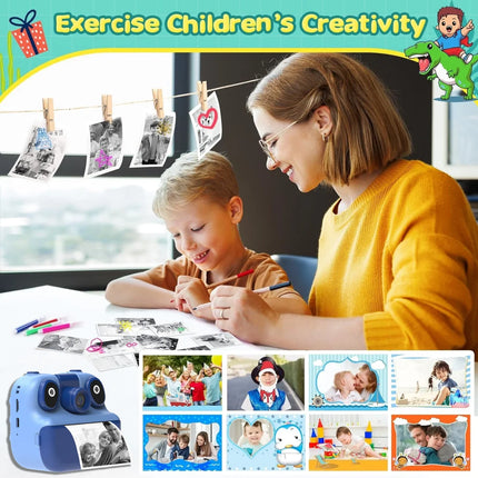 Digital Children Camera For Mini Printer Portable Photography Thermal Instant Print Photo Kids Camera 2.8inch HD Video Toy Gifts