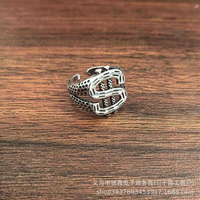 Hot selling  trendy exaggerated hip-hop dollar sign ring personalized design simple and versatile classic and chic ring