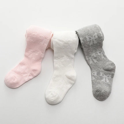 1/3pcs Thin Newborn Baby Tights For Girls Summer Mesh Thin Infant Toddler Pantyhose Soft Casual Girl White Pink Gray Leggings