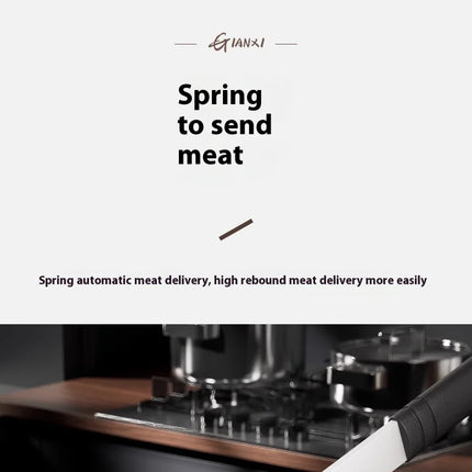 GIANXI Mutton Roll Slicer Machine Stainless Steel Meat Slicer Beef Thin Slice Frozen Meat Household Barbecue Hot Pot Cooking
