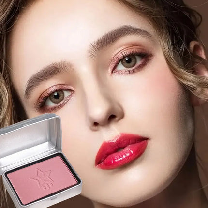 4 colors available iron box monochrome blush, peach color brightening skin tone matte blush plate, modify the outline color does