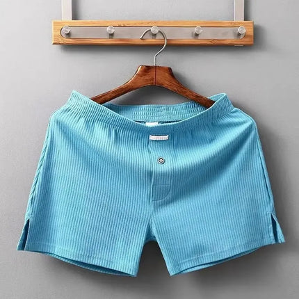 Stretch Cotton Underwear Mens Boxer Shorts Threaded Aro Pants Sleepwear Loungewear Shorts Boxers Male Underpants Panties